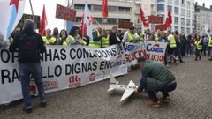 Protesta laboral de los trabajadores de Coasa