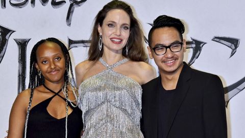 Zahara Jolie, Angelina Jolie y Maddox Jolie, en una imagen de archivo