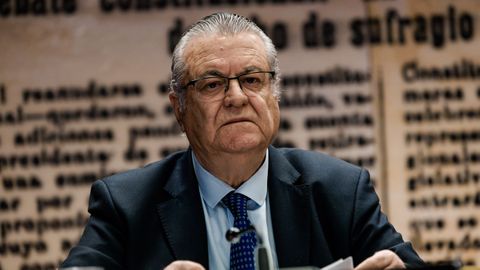 El presidente de Plus Ultra, Julio Mart&iacute;nez Sola, en la comisi&oacute;n de investigaci&oacute;n sobre el caso Koldo, del Senado.