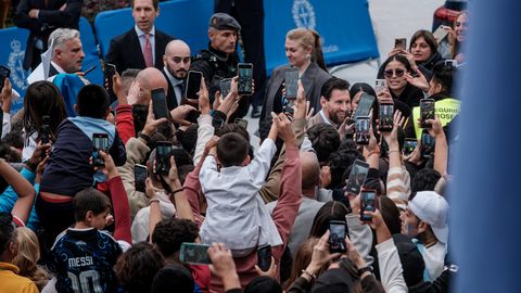 Acto de Leo Messi en el Palacio de los Deportes de Oviedo