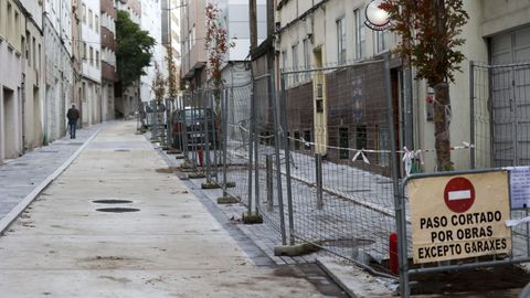 Estado de las obras de Puente la Reina ayer mismo