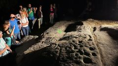 A sa�da nocturna realizada polos petr�glifos de Vimianzo.