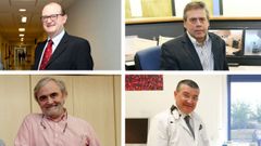 De izquierda a derecha y de arriba a abajo, Abel Garc�a, Antonio G�mez Caama�o, Guillermo Deb�n y Rafael L�pez. SANDRA ALONSO / C�SAR QUI�N