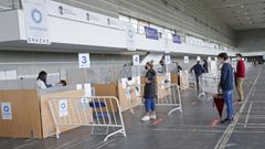 El recinto ferial de Pontevedra, el pasado 2 de octubre, �ltimo d�a de vacunaci�n masiva contra el covid en ese espacio