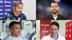 Quique S�nchez Flores, Jos� Bordal�s, Luis Garc�a Plaza y Be�at San Jos�, entrenadores del Alav�s, del Getafe, del Sevilla y del Rayo Vallecano, respectivamente