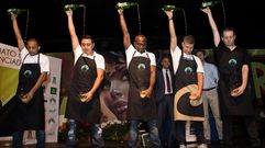 La �ltima prueba del Campeonato de Asturias de Escanciadores, en Gij�n
