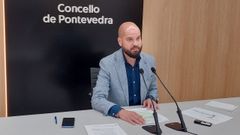 El concejal de Desenvolvemento Sostible, Iv�n Puentes (PSOE), en el Concello