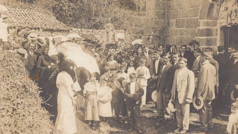 La romer�a de Chanteiro, en una imagen del a�o 1912