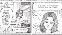 Dos vi�etas del pr�logo del c�mic �Dos personas�.