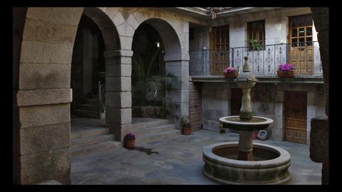 Patio interior del Pazo de Turbisquedo, en A Peroxa.