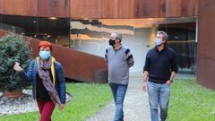 Maite Ferreiro, Rub�n Arroxo y Alexandre Penas, en el MIHL