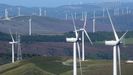 El paisaje de los molinos de viento en  Muras.