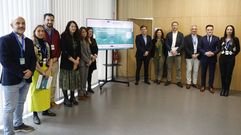 Representantes de distintas entidades de Galicia y Portugal que participan en el programa, en la presentacin en el Biopolo Sionlla