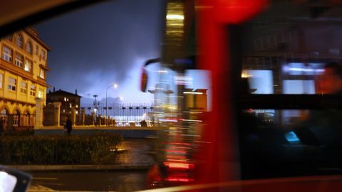 A Coru�a amanece en medio de la borrasca Ingrid
