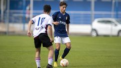 Joel Giraldo González, en un partido con el juvenil A del Real Oviedo