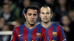 Xavi Hernndez y Andrs Iniesta.Xavi Hernndez y Andrs Iniesta en el Barcelona