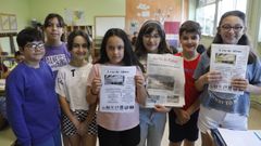 Parte de los alumnos que se encargaron de hacer el peri�dico del Albino N��ez