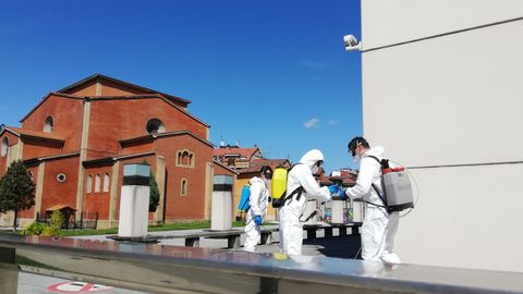 Los mineros limpiando Langreo