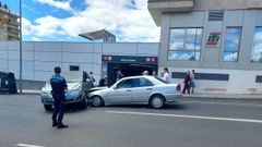 La Polic�a Local inspeccion� el choque de autom�viles registrado en la calle Corredoira