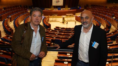 Lores y Tino Fernndez, esta semana en la sede del Consejo de Europa, en Estrasburgo