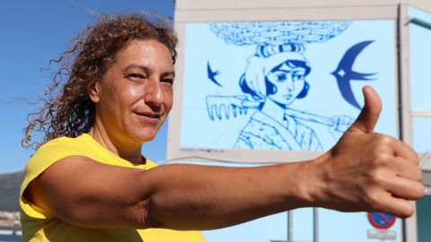Mariv Alba, ha conseguido el permex para mariscar en Noia