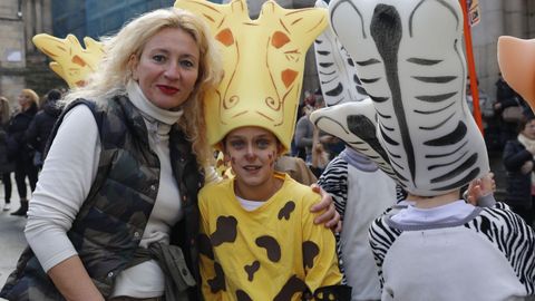 Desfile de colegios ourensanos por la capital