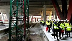 Pastor visit� las obras de la estaci�n del AVE de Vigo, la primera subterr�nea de Galicia.