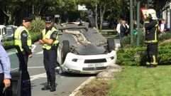 Aparatoso accidente en Praza da Paz