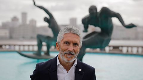 El ministro del Interior, Fernando Grande-Marlaska, en A Coru�a