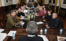 Un reciente pleno de la corporaci�n municipal ribadense. 