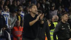 Antonio Hidalgo, en el partido del pasado domingo en Riazor