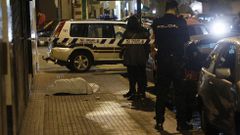 Polic�a en el lugar el suceso