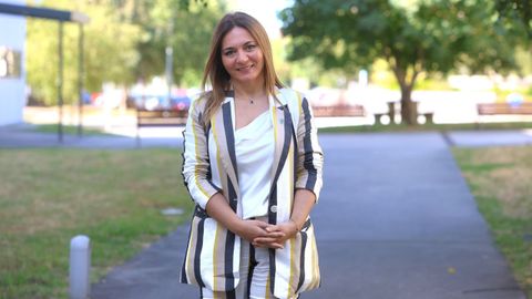 A vicerreitora do campus de Pontevedra, Eva Lantar�n, fai balance dos �ltimos catro anos no cargo