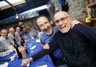 Desde una punta de la mesa donde estaban Pardavila, Lado o Manolo hasta la otra donde se sentaron Emilio y Pilla hubo risas y buen ambiente.