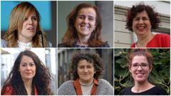 Dalia Garc�a (PP), candidata en Melide; Mar�a Pose (PP), en Santa Comba; Ux�a Lemus (PSdeG), en Teo; Mar�a Rozas (Compostela Aberta) y Goretti Sanmart�n (BNG), candidatas en Santiago; y Mar�a L�pez, de Proxecto Com�n de Teo.