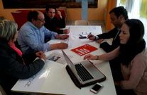 Los socialistas mantuvieron un encuentro con UGT en Lal�n.