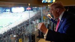 Trump, el domingo durante un partido de los New York Jets.