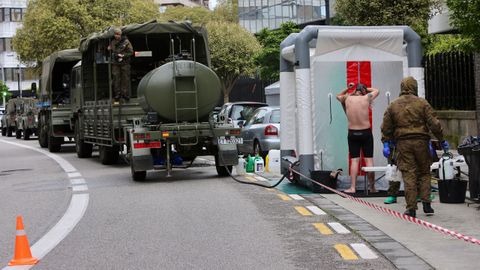 Entre los recursos se encuentran dep�sitos con l�quido desinfectante