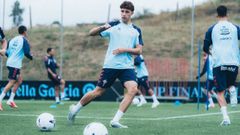 Hugo Burcio en un entrenamiento en Afouteza