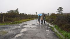 Estado de una v�a a su paso por Palas de Rei