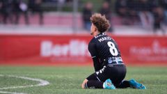 Mario Soriano se lamenta tras una ocasi�n perdida