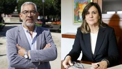El alcalde Miguel Fern�ndez y la concejala Mar�a Reigosa.