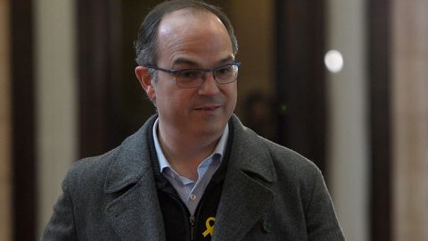 Jordi Turull, esta ma�ana en el Parlamento catal�n