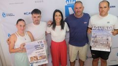 Santos, Millet, Sampedro, Abraldes y Guisamonde, en la presentaci�n.