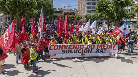 Manifestaci�n en la Praza do Concello