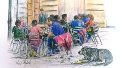 Una de las ilustraciones de Luis Repiso para 'Un perro llamado Rufo', de Evaristo Arce