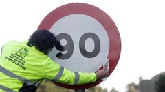 L�mite m�ximo de velocidad en carretera convencional, que ya no se podr� superar para adelantar.