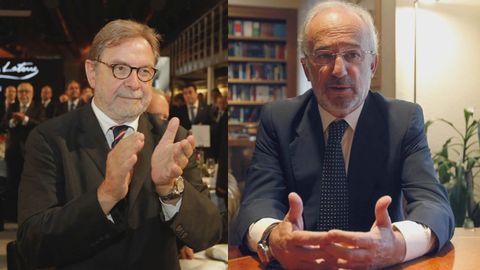 Juan Luis Cebrin (izq.), periodista y empresario; y Santiago Muoz Machado, jurista y secretario desde el 2015, son los favoritos para dirigir la RAE