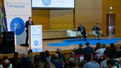 El conselleiro de Educaci�n, esta ma�ana en la presentaci�n de la nueva estrategia de FP.