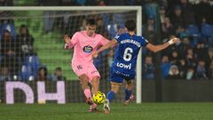 Miguel Rom�n llev� la manija del centro del campo del�Celta en Getafe.